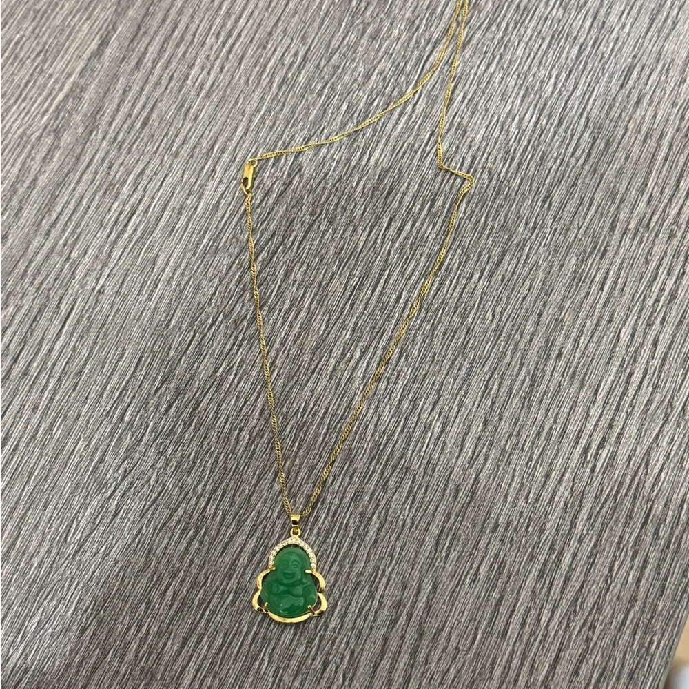 JADE BUDDHA PENDANT NECKLACE